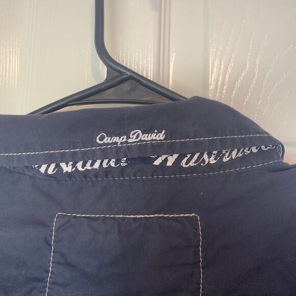 Camp David Australia Men’s Button Down Embroidered Shirt Size XL Graphic Rugby - Picture 8 of 9